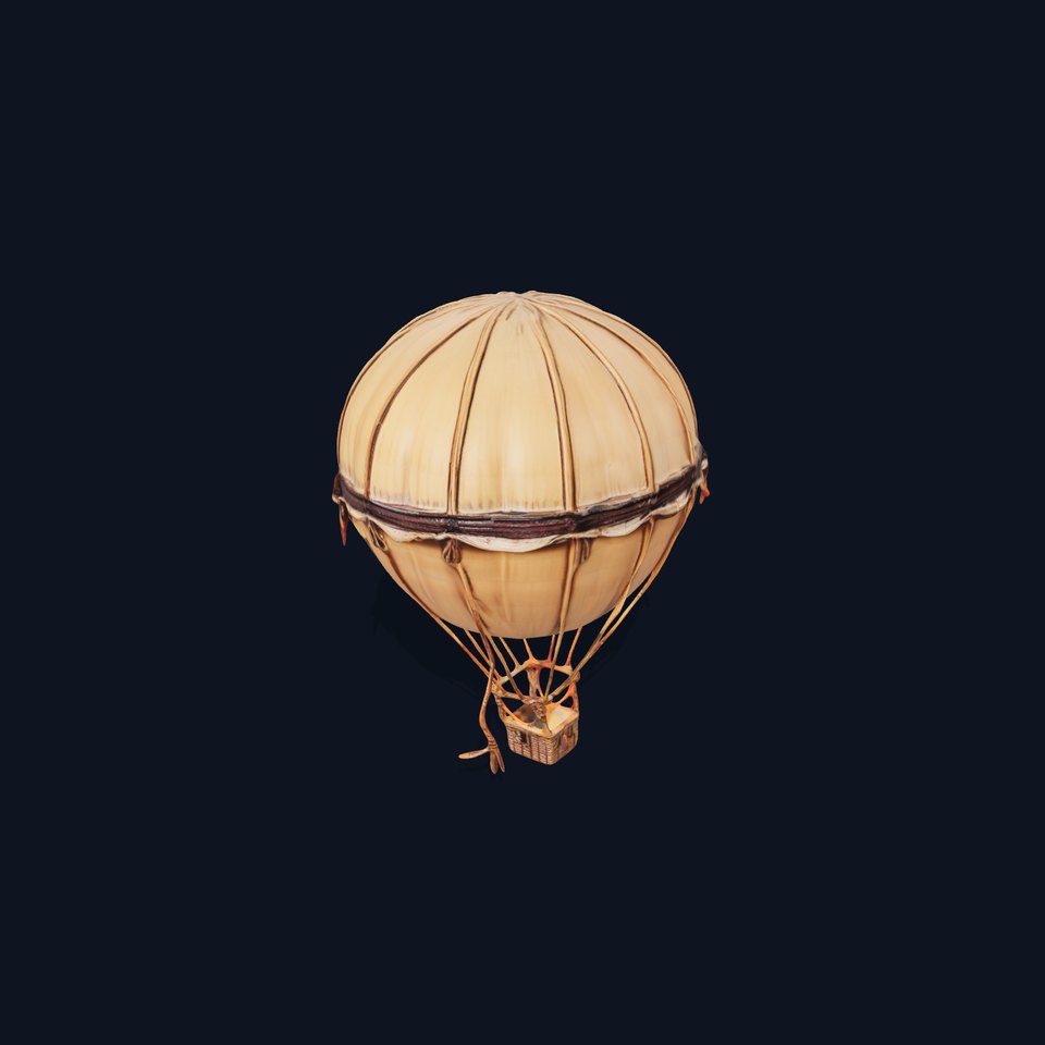 Vintage Balloon Drapery model pack